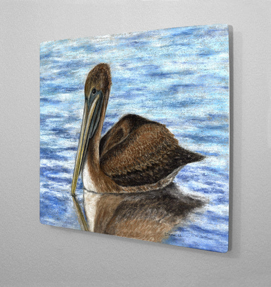 Harbor Pelican Aluminum Wall Art