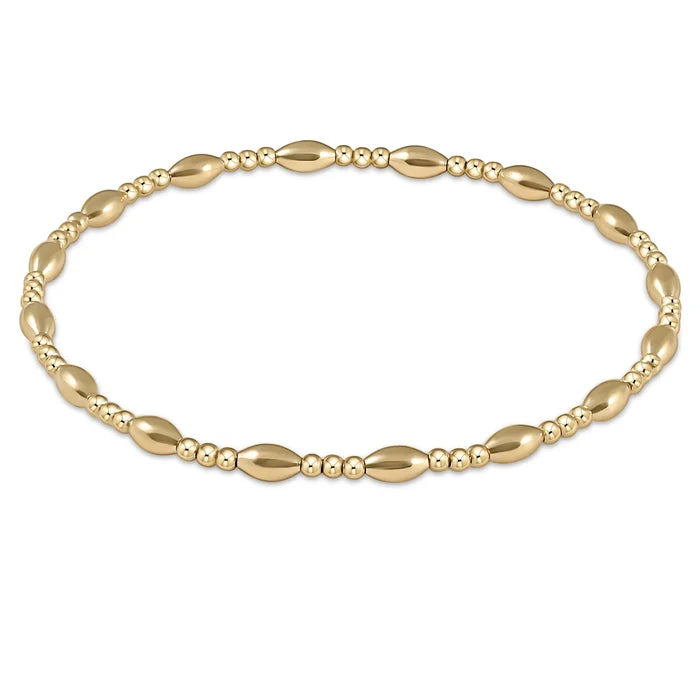Harmony Sincerity Pattern 2mm Bead Bracelet - Gold - Molly + Kate