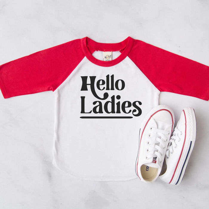 Hello Ladies Valentine's Day Raglan