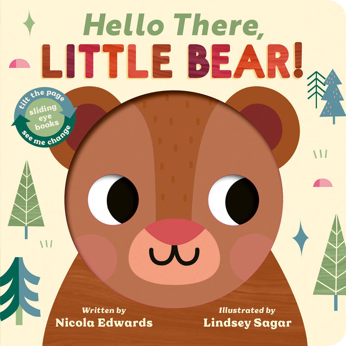 Open pages of the "Hello There, Little Bear!" children's book by Penguin Random House LLC showing colorful illustrations.