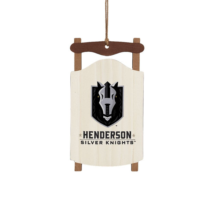 Henderson Silver Knights Wood Sled Ornament