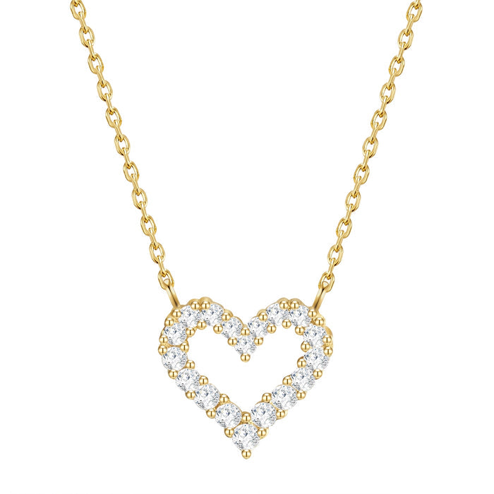 Herz Kette gold offen