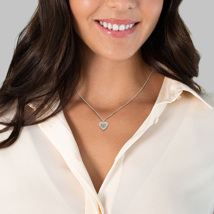 Herz Kette silber mit Love