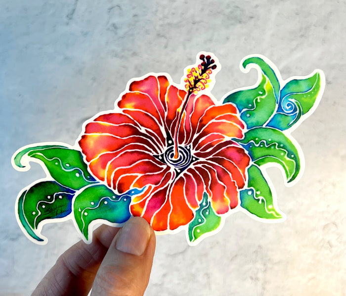 Hibiscus Flower Sticker
