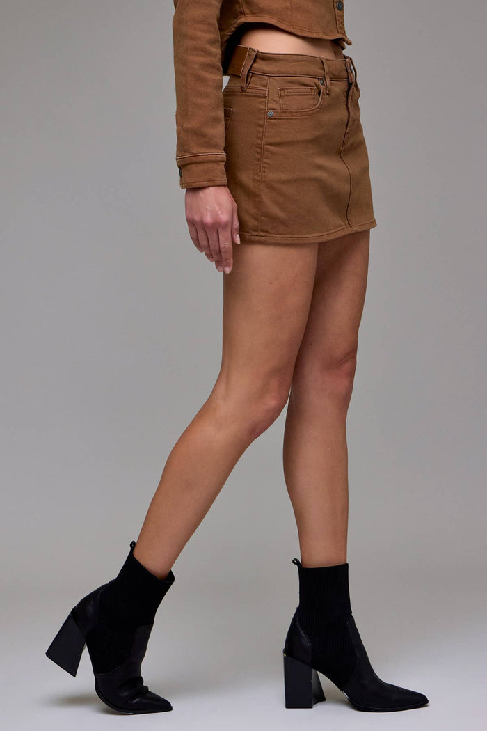 Hidden Jeans - Tawney Wash Micro Mini Stretch Skirt