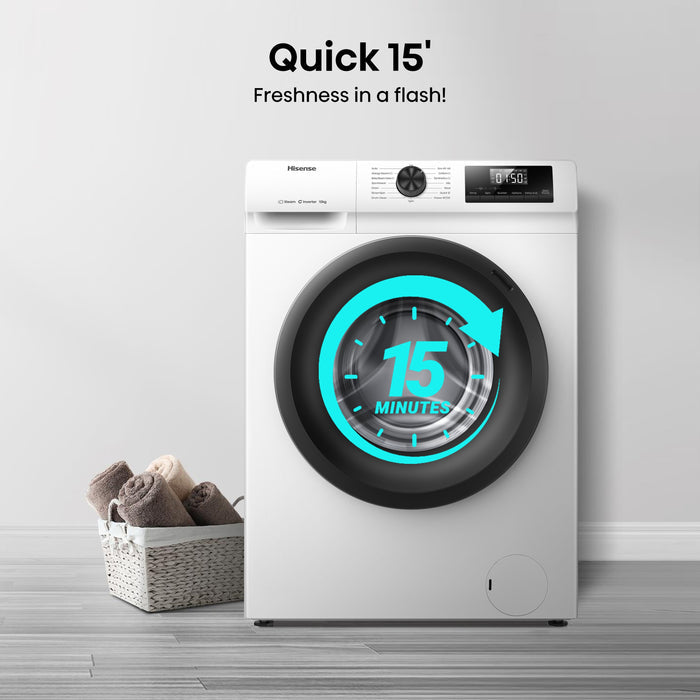 Hisense 1Q Series WF1Q1041BW 10kg 1400 Spin Front Load Washing Machine White - A Rated White