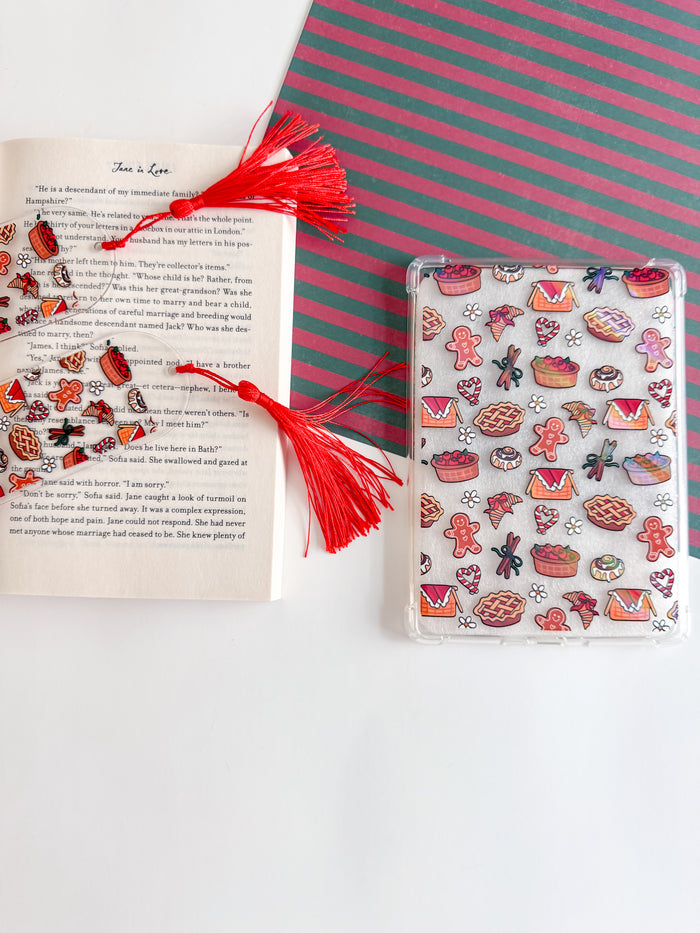 Holiday Sweets and Treats Holographic E Reader Case and/or Bookmark [Combined Listing]