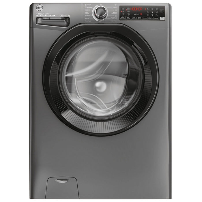 Hoover H3WPS4106TAMBR H-Wash 350 10kg 1400 Spin Front Loading Washing Machine Graphite