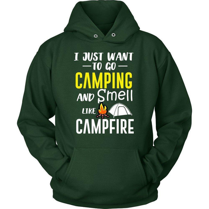 'I Just Want To Go Camping and Smell Like Campfire' Unisex Hoodie-KaboodleWorld