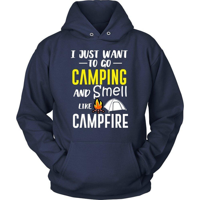 'I Just Want To Go Camping and Smell Like Campfire' Unisex Hoodie-KaboodleWorld