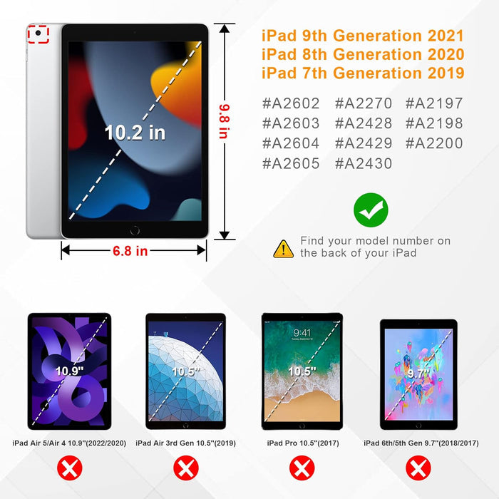 iPad 9th Gen (2021) / iPad 8th Gen / iPad 7th Gen Multiple Angle Case | Fintie