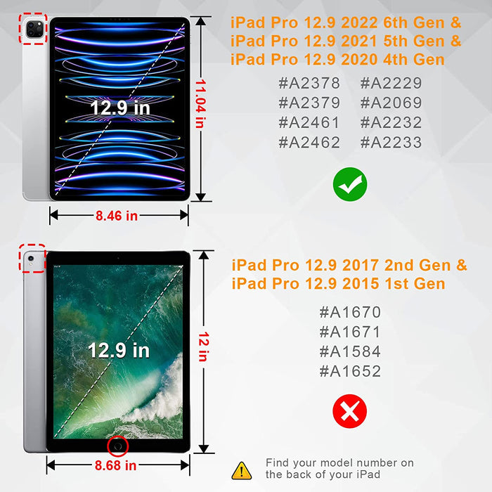 iPad Pro 12.9-Inch 6th/5th Gen 2022/2021 Slim Soft TPU Protective Case | Fintie