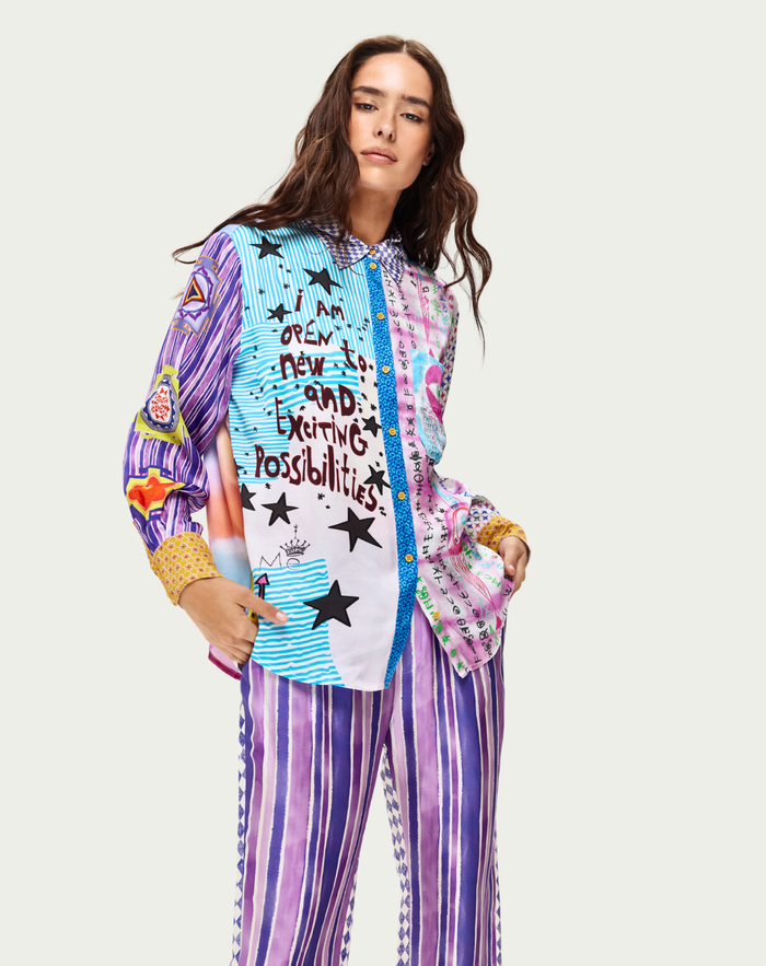Isabel Runic Whisper Printed Shirt
