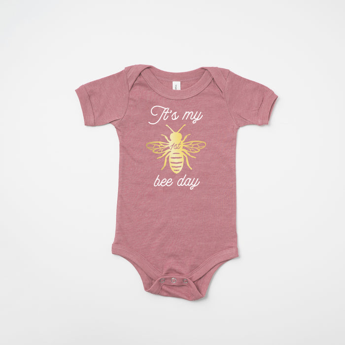 "It's My 1st Bee Day" Personalized First Birthday T-shirt/Bodysuit