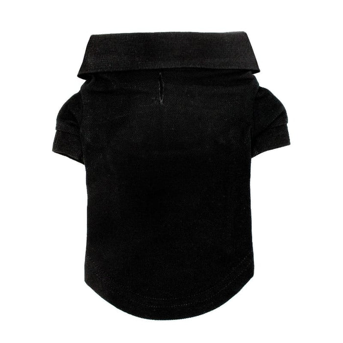 Doggie Design Tee's Jet Black Solid Collared Dog Polo