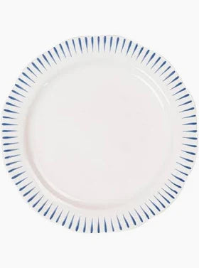 Juliska Sitio Stripe Dinner Plate in Delft Blue