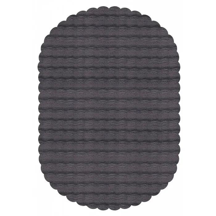 Kaşmir Halı 7/24 Cosy Premium Bubble Anthracite Ovale 80x150 cm