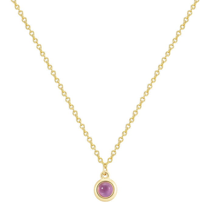 Kette EDELGLANZ mit Amethyst gelbgold