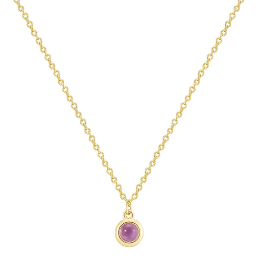 Kette EDELGLANZ mit Amethyst gelbgold