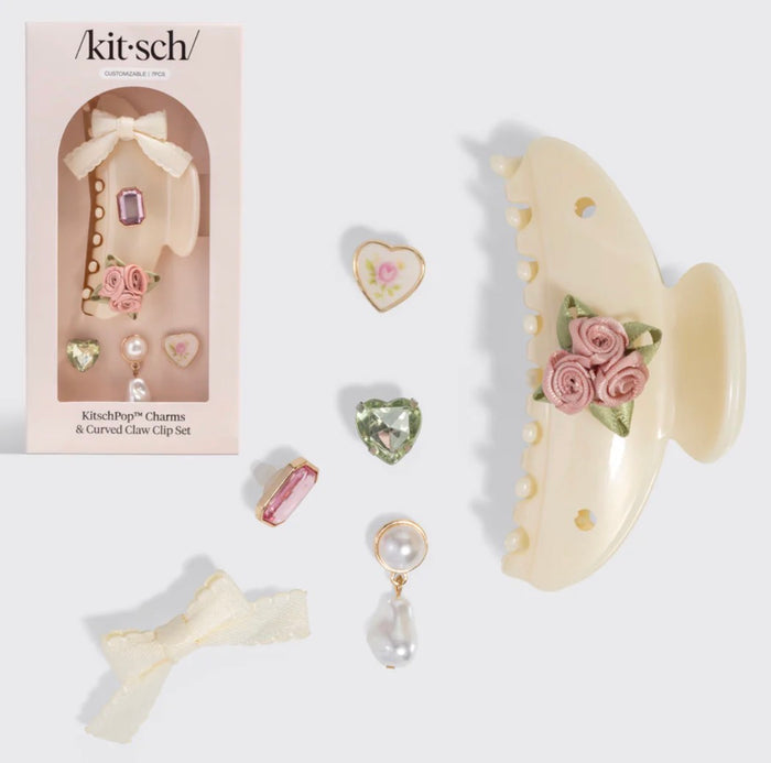 Kitschpop Charms & Curved Claw Clip Set - Molly + Kate
