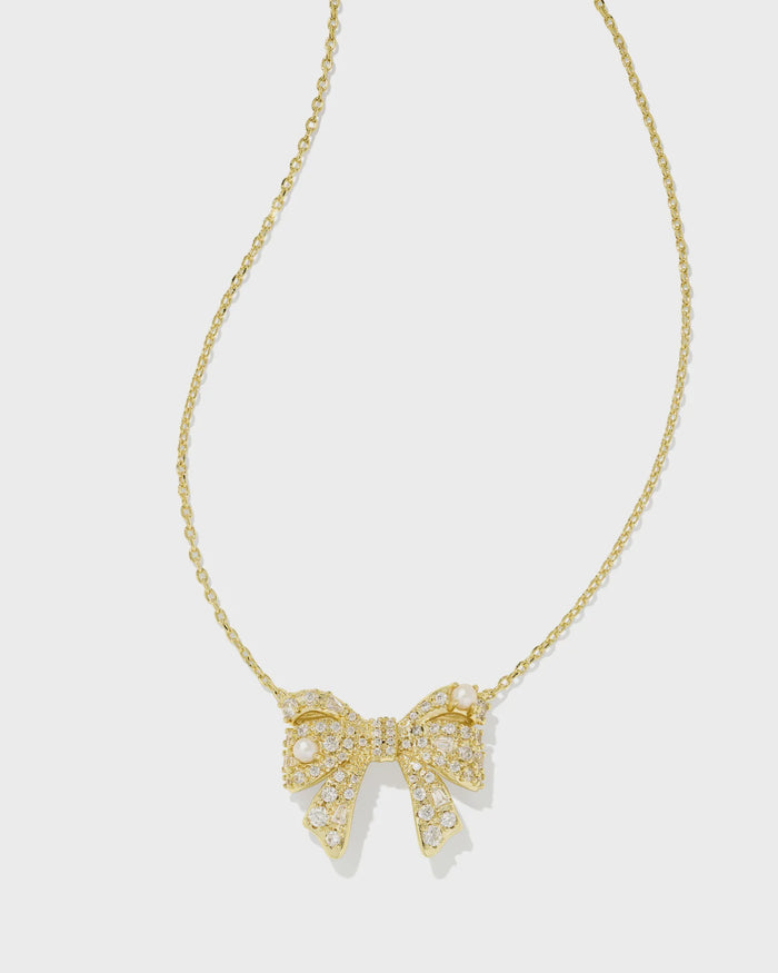 Krista Bow Pendant Gold Mix Necklace Kendra Scott