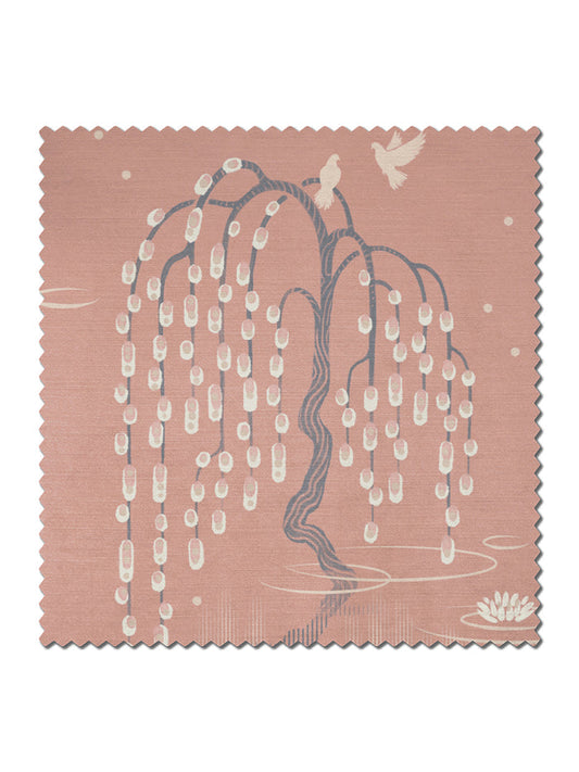 Kyoto Blossom 'Lotus Pink' Recycled Velvet Sample
