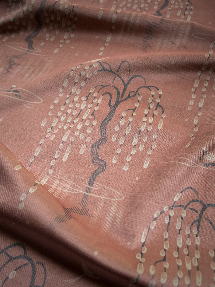 Kyoto Blossom 'Lotus Pink' Recycled Velvet Sample
