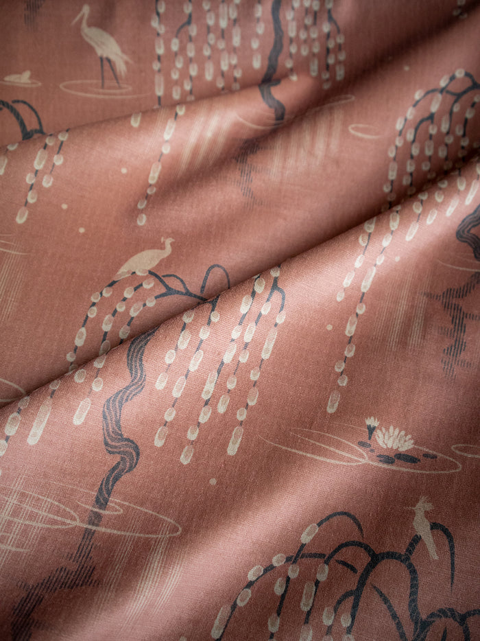 Kyoto Blossom 'Lotus Pink' Recycled Velvet Sample