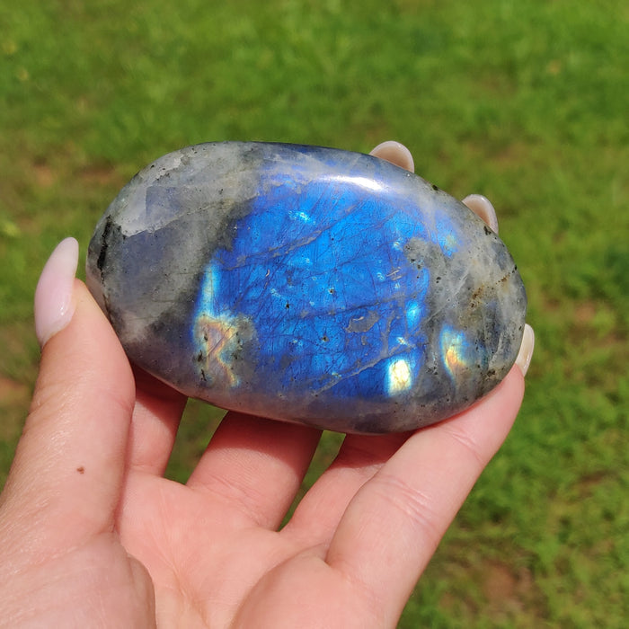 Labradorite Palm Stone (#J7A)