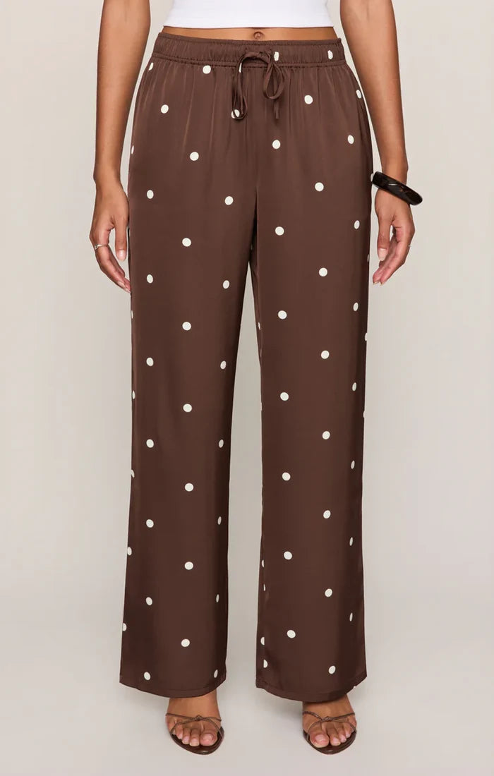 Lara Satin Dot Wide Leg Pant - Molly + Kate