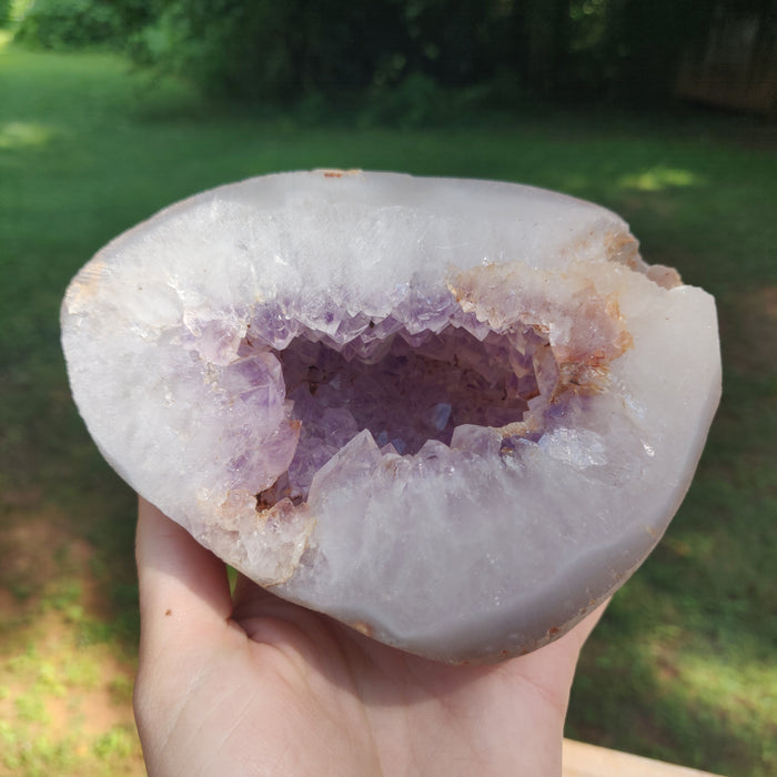 Large Amethyst Agate Geode - over 2 LBS! (#J1)