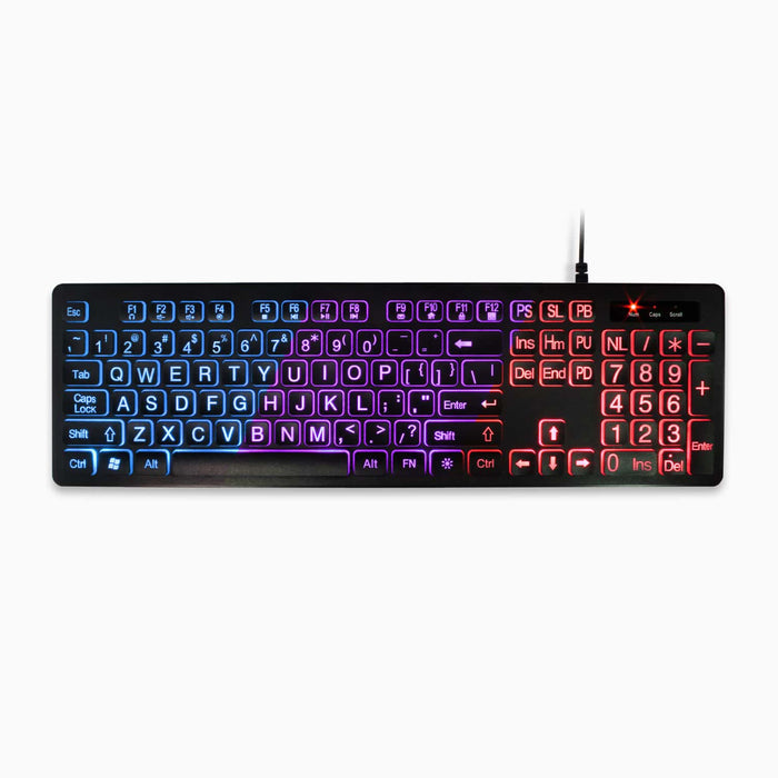 Aluratek tri-color LED keyboard 3colors