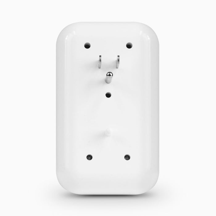 Aluratek Nightlight 4x outlet dual USB light sensor back
