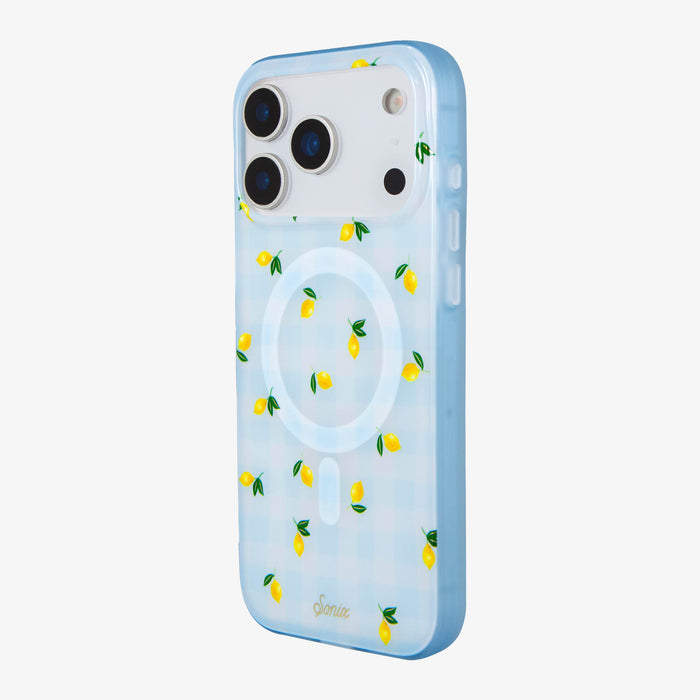 Lemon Gingham MagSafe® Compatible iPhone Case