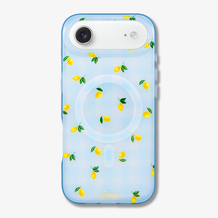 Lemon Gingham MagSafe® Compatible iPhone Case