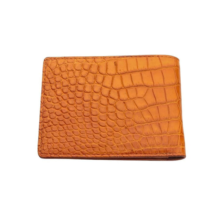 Genuine crocodile skin wallet for men handmade bifold