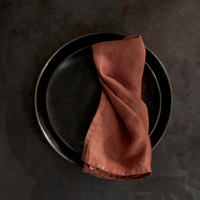 Linen Sateen Napkins - Brick (Set of 4) - L'OBJET
