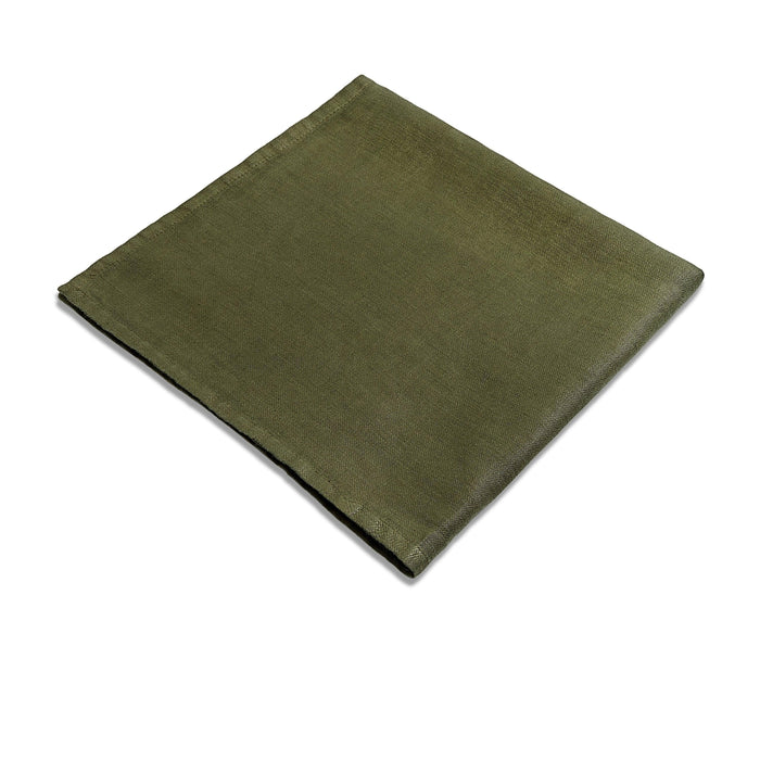 Linen Sateen Napkins - Olive (Set of 4) - L'OBJET