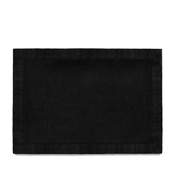 Linen Sateen Placemats - Black (Set of 4) - L'OBJET