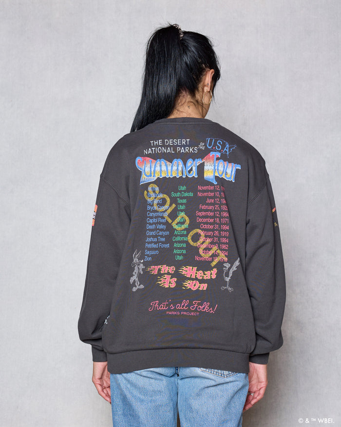 Shop Looney Tunes x Parks Project Tour Crew Inspired by Desert Parks | vintage-black