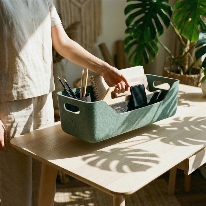 Loop XL desk caddy – lifestyle render for modern workspaces