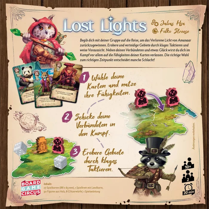 Lost Lights - Schnelles Mehrheitenspiel für 2 Personen