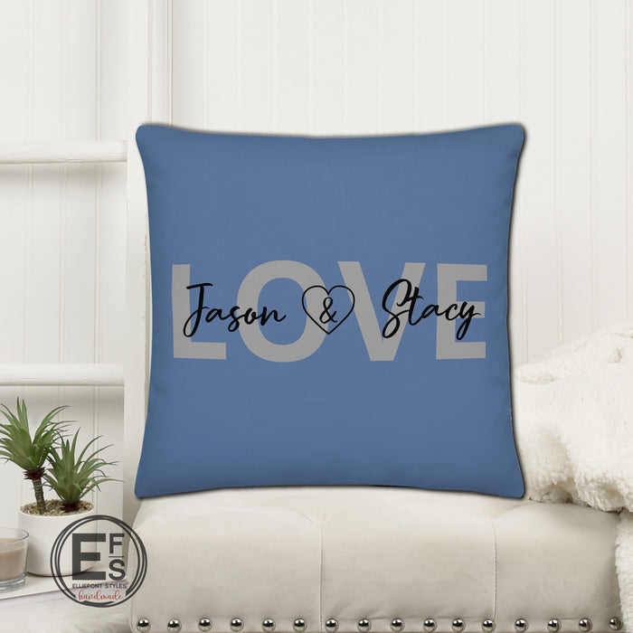LOVE Personalized 18" Throw pillow