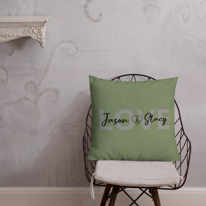 LOVE Personalized 18" Throw pillow