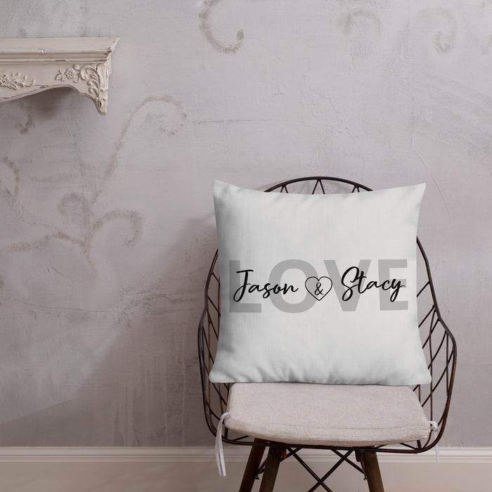LOVE Personalized 18" Throw pillow