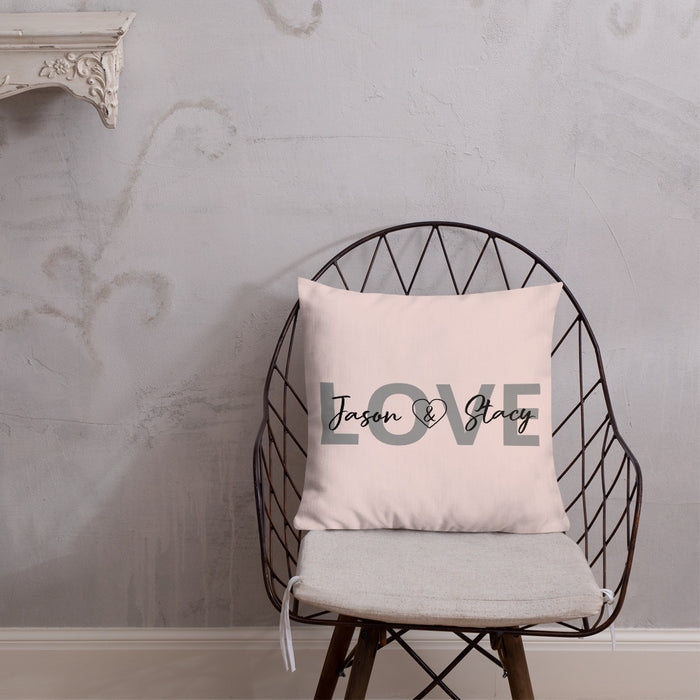 LOVE Personalized 18" Throw pillow