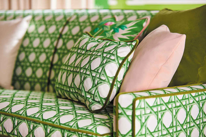 Lovelace Cotton Fabric - Apple/Paper Lantern - Diane Hill