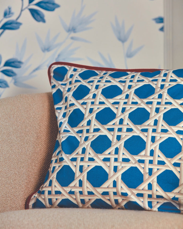 Lovelace Cotton Fabric - Delft/Origami - Diane Hill