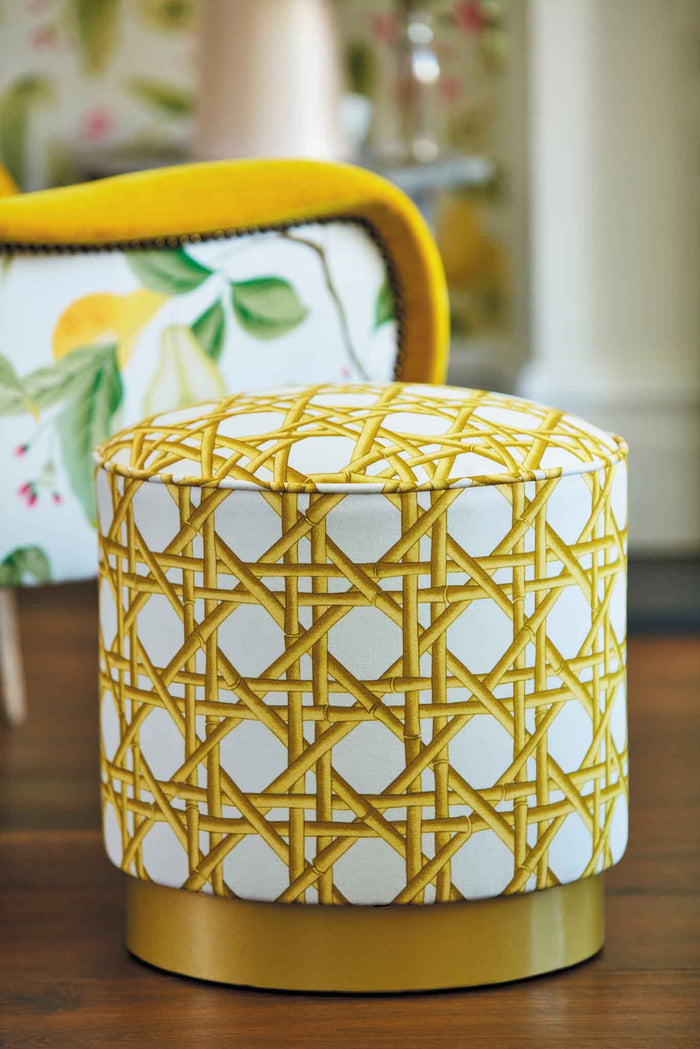 Lovelace Cotton Fabric - Honey/Paper Lantern - Diane Hill