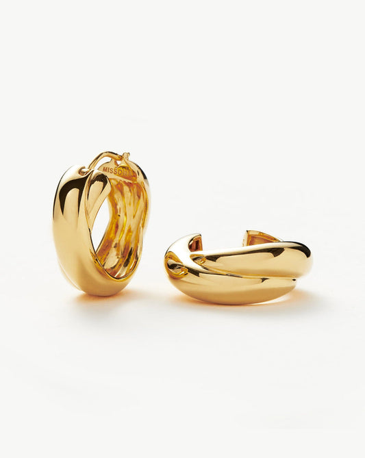 Lucy Williams Chunky Entwine Hoop Earrings | 18ct Gold Plated Earrings Missoma